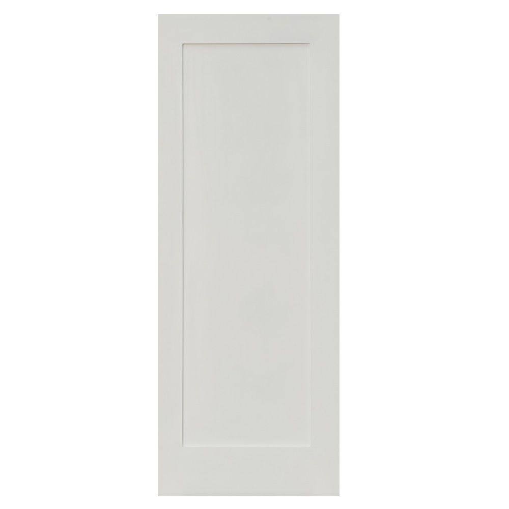 28 in. x 80 in. Primed White Solid Hybrid Core MDF Interior Door Slab Z18236