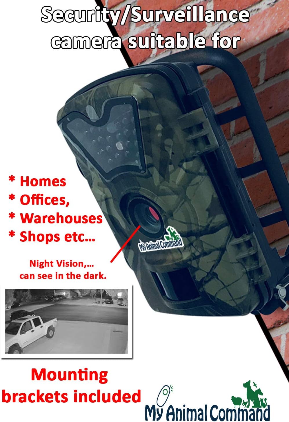 12MP Solar Trail Camera with Night Vision Motion Activated IP66 Waterproof 1080p V9940