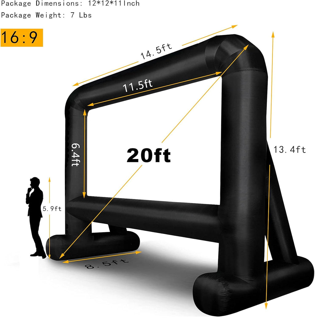 20 Feet Inflatable Movie Screen with Carry Bag M1264