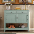 Green Console Table with 2 Drawers and 2 Cabinets F1978