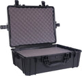 Black Waterproof Hardshell Dry Box Cargo Trunk Storage with Foam X7339