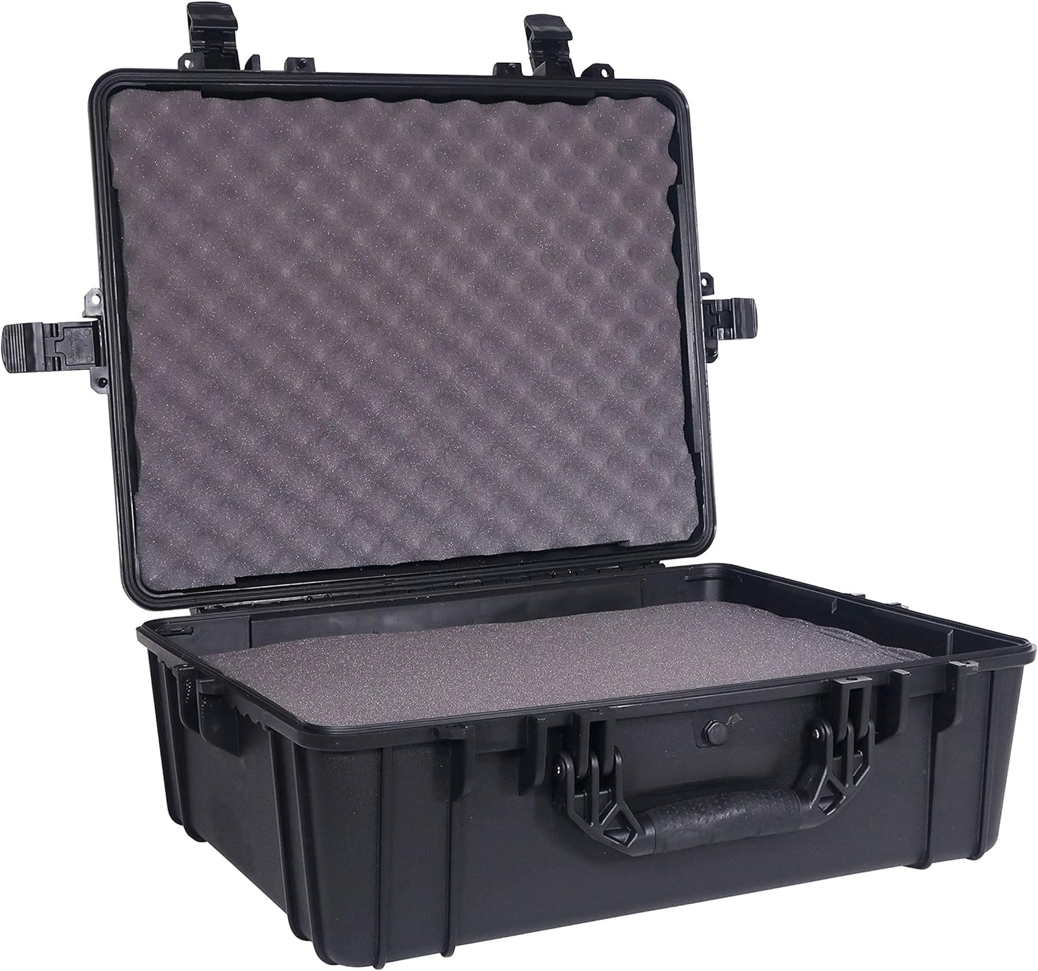 Black Waterproof Hardshell Dry Box Cargo Trunk Storage with Foam X7339