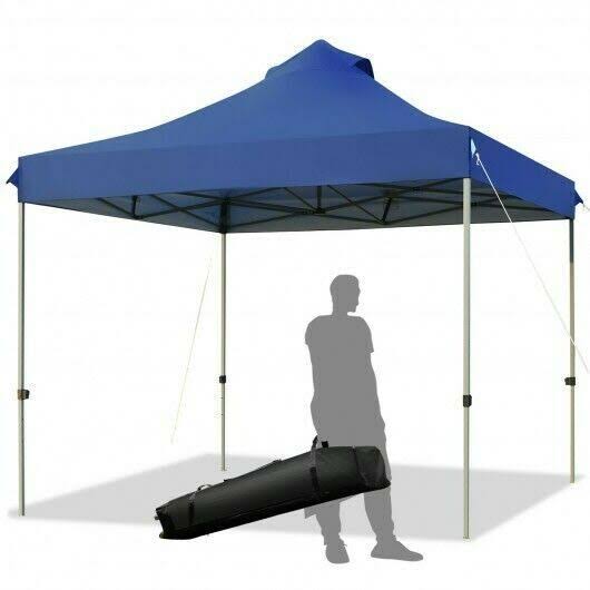 10' x 10' Portable Pop Up Canopy Tent with Roller Bag V522344