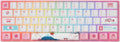 60% Wired Hotswap Mechanical Gaming Keyboard with RGB Backlight, Dye Sublimation PBT Keycaps, Gateron Pink Switch, 61 Keys B6155