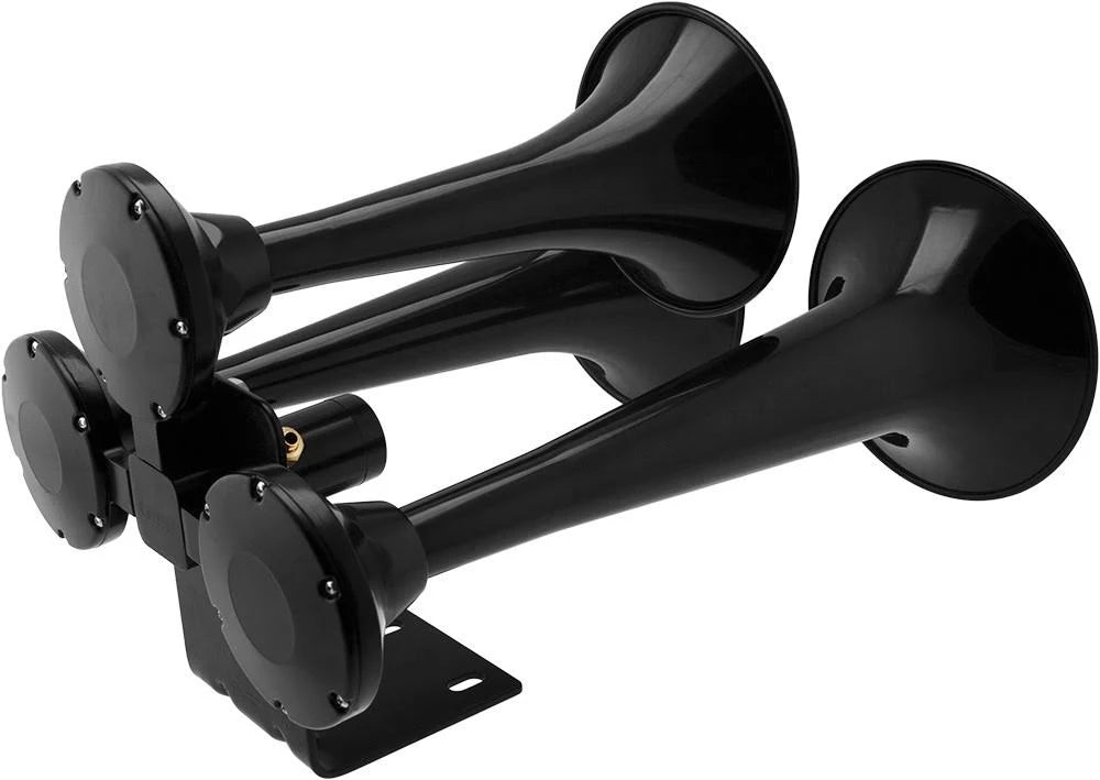 3 Air Horn Black Heavy Duty ABS Train Horn W958