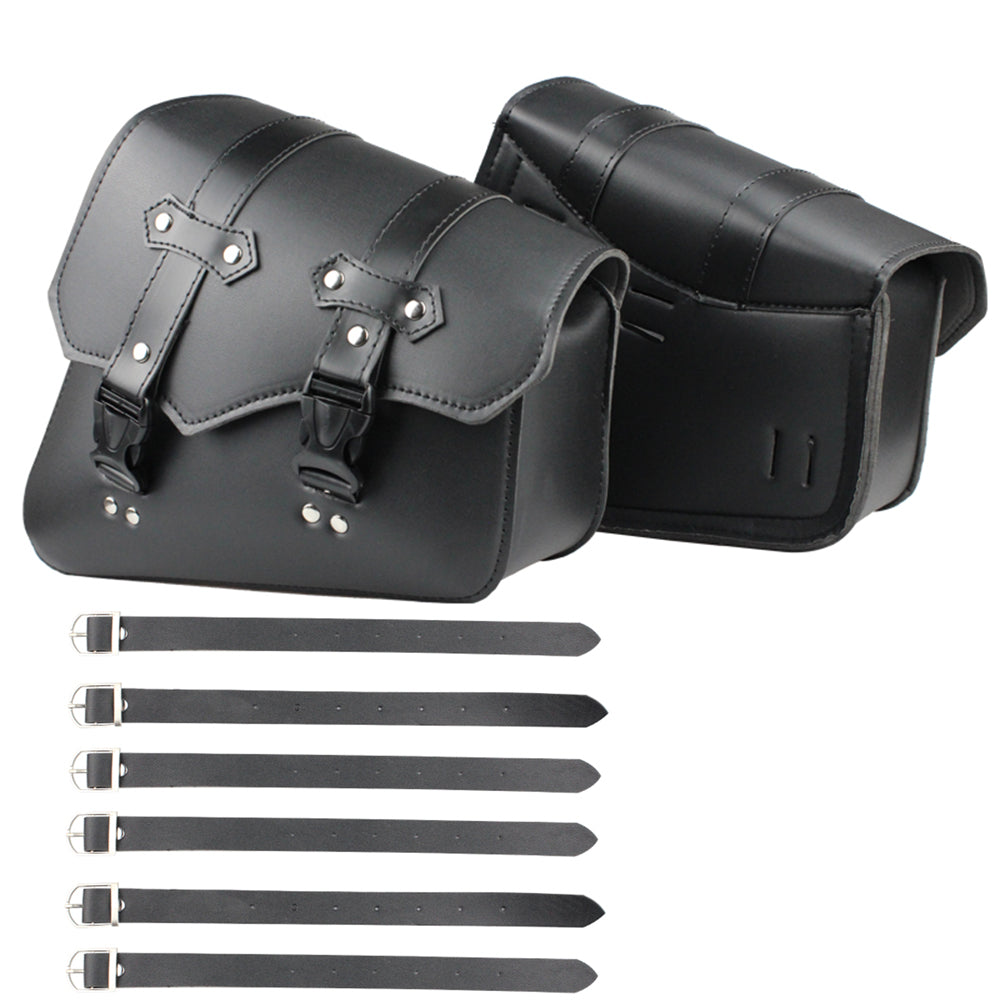 Motorcycle Side Saddle Bags PU Leather Luggage Storage Tool Pouch M313939