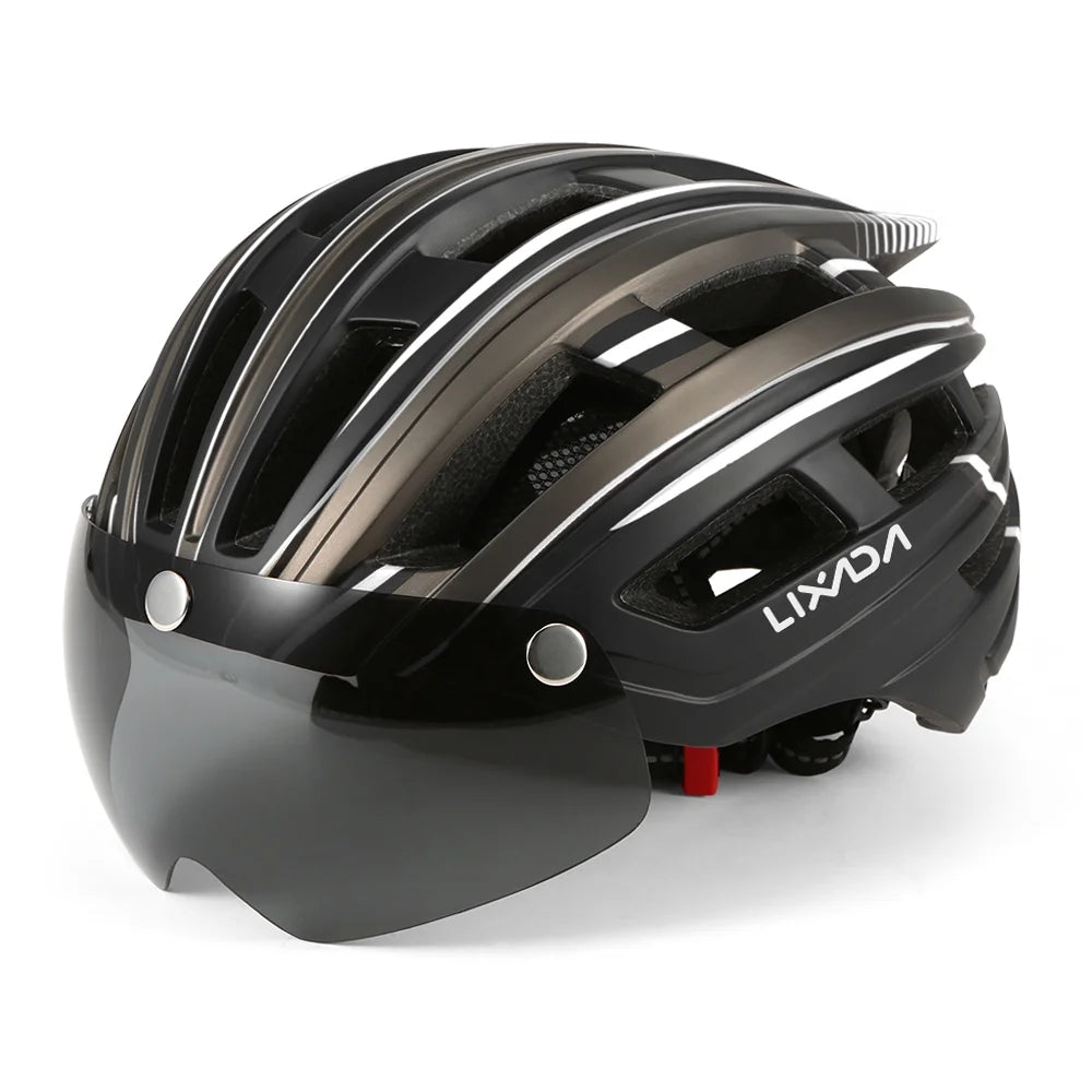 Mountain Bike Helmet with Back Light Detachable Magnetic Visor H34510