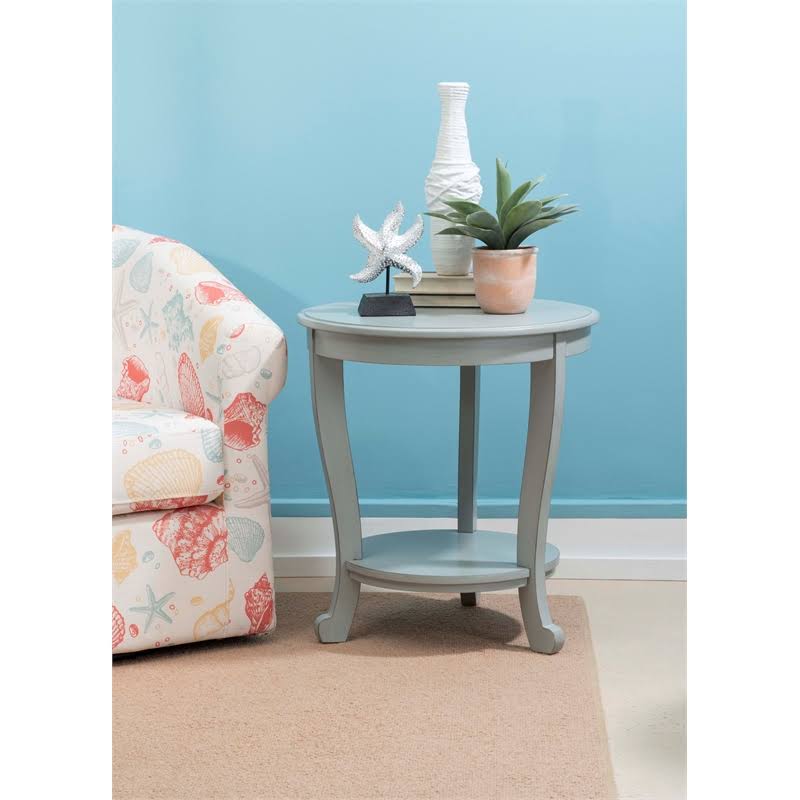 Gray Wood Accent Side Table X34109