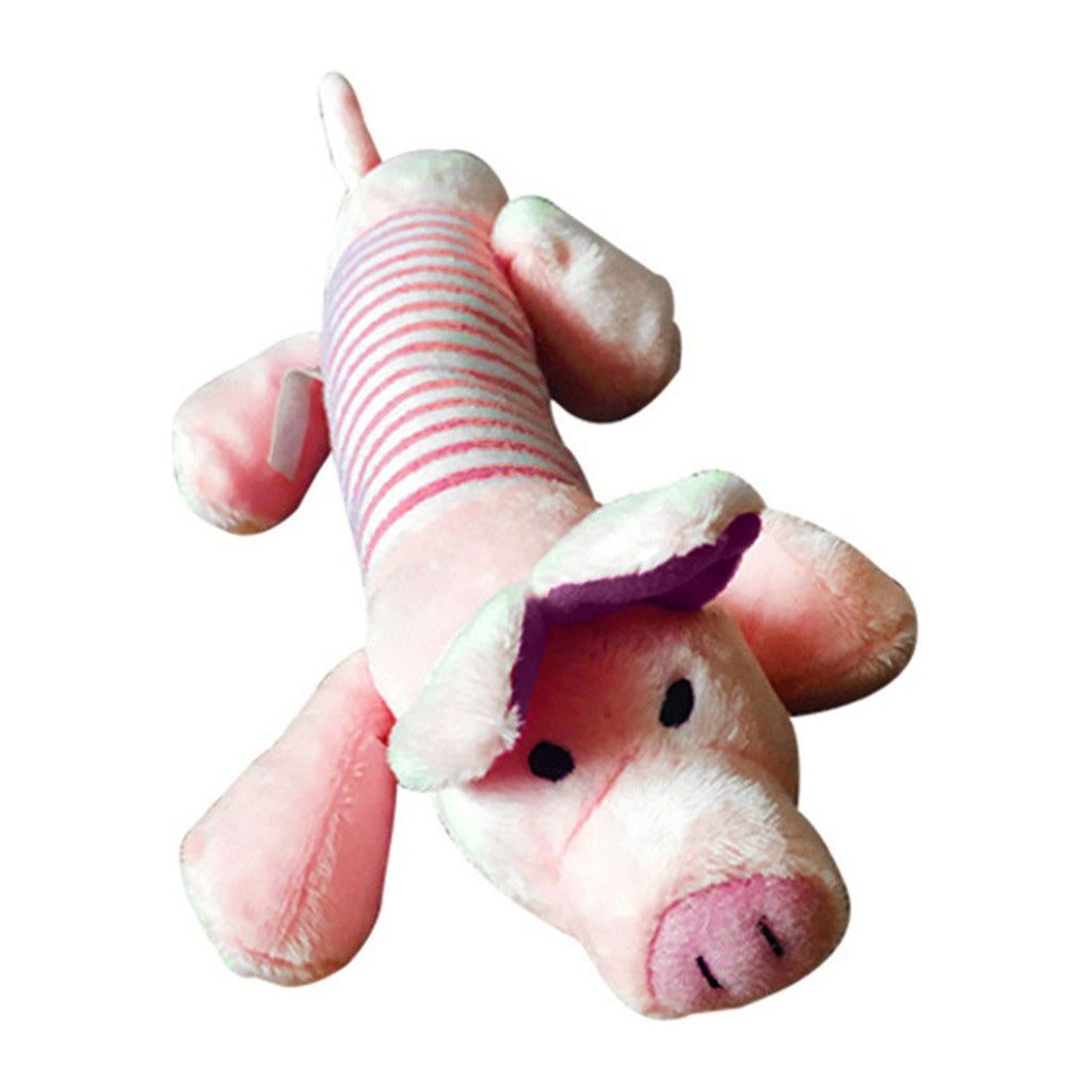 Pink Squeaky Plush Dog Toy I4928