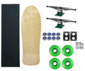 Skateboard Complete 30" Natural with Hollow Trucks, 58mm Green Wheels A653