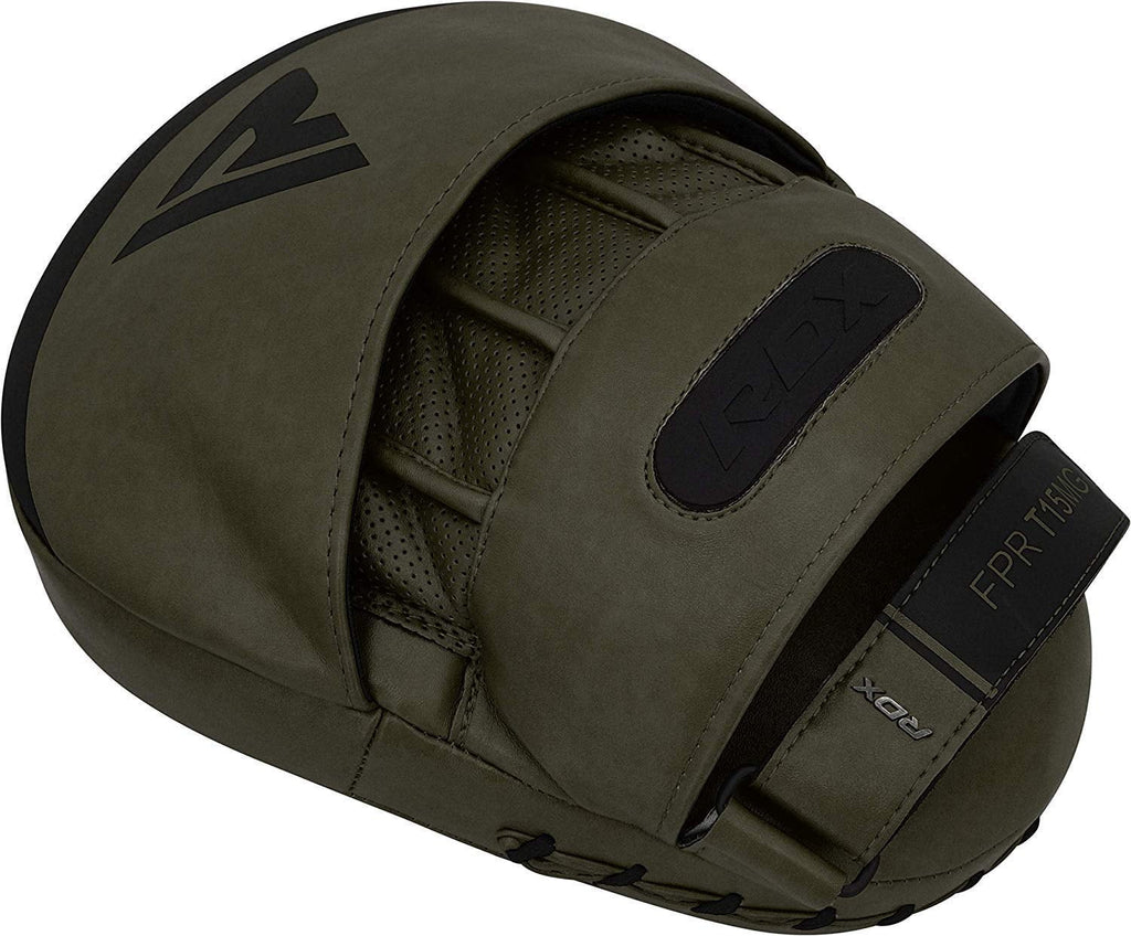 Matte Green Leather Boxing Focus Mitts Y468