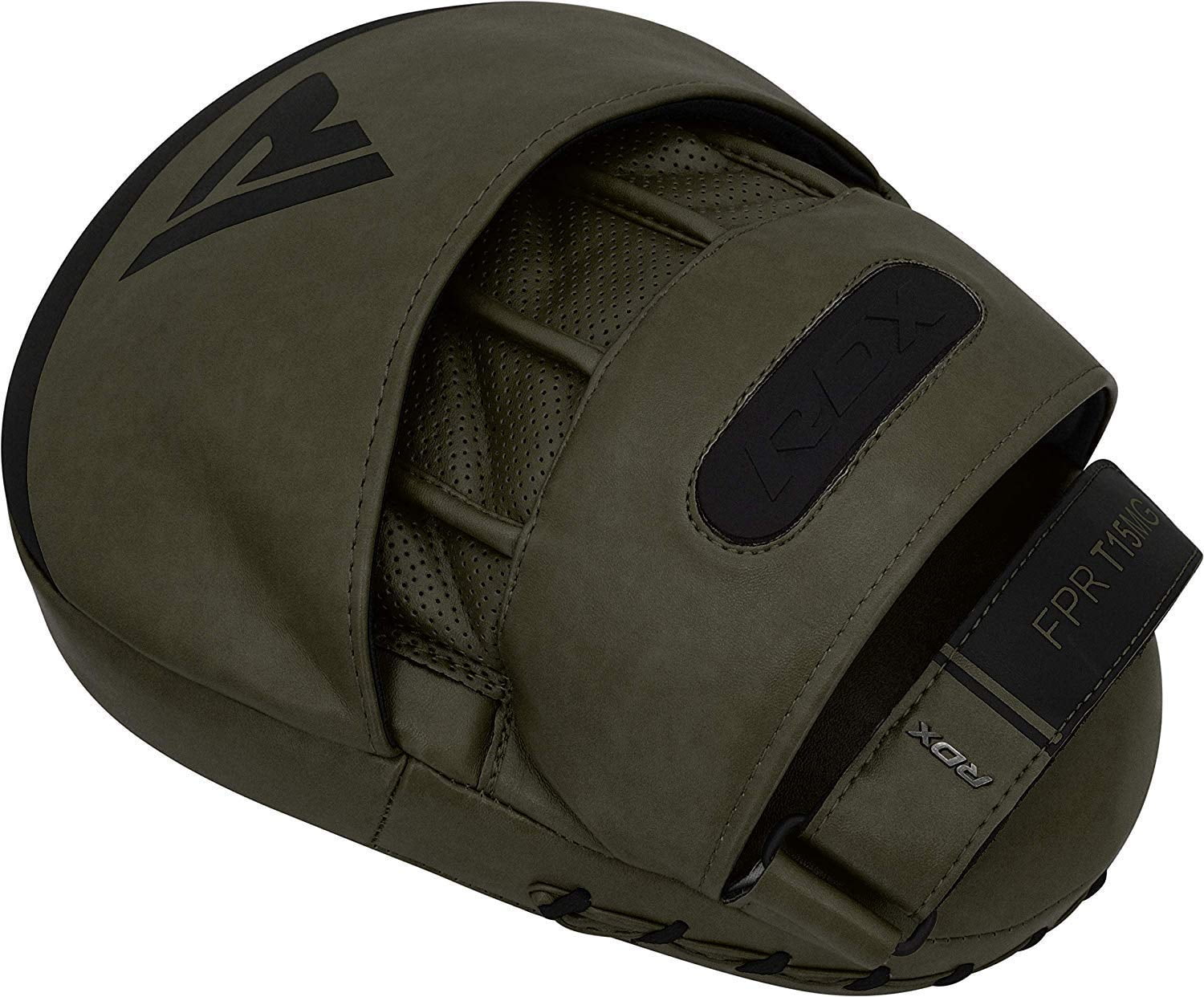 Matte Green Leather Boxing Focus Mitts Y468