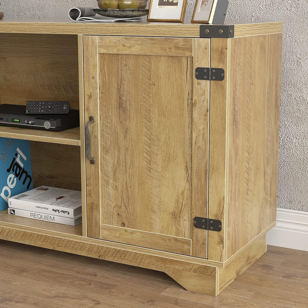 TV Console Entertainment Center with Storage Shelves, Supports TV Upto 65 Inches U7242