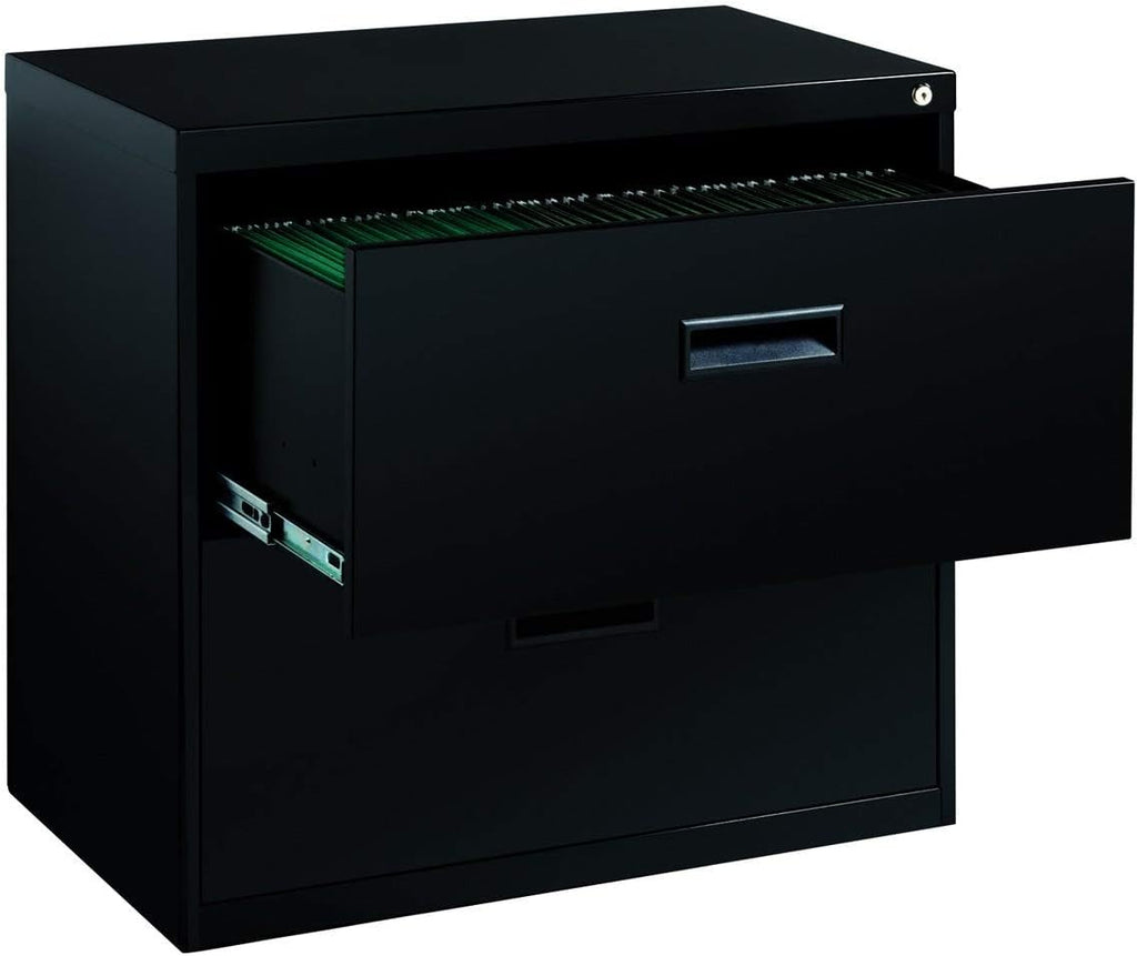 2 Drawer Lateral File Cabinet in Black L14631
