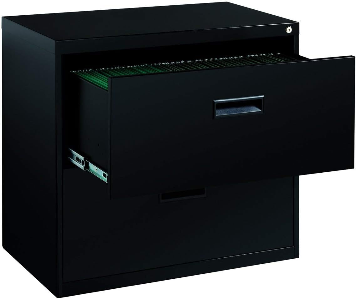 2 Drawer Lateral File Cabinet in Black L14631