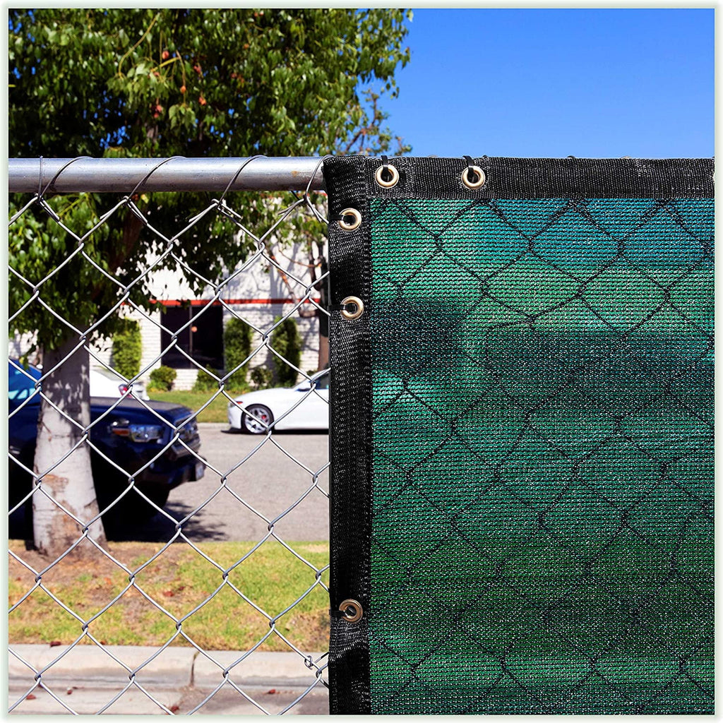 Green Fence Privacy Screen Windscreen Shade Fabric Cloth HDPE with Grommets M4527