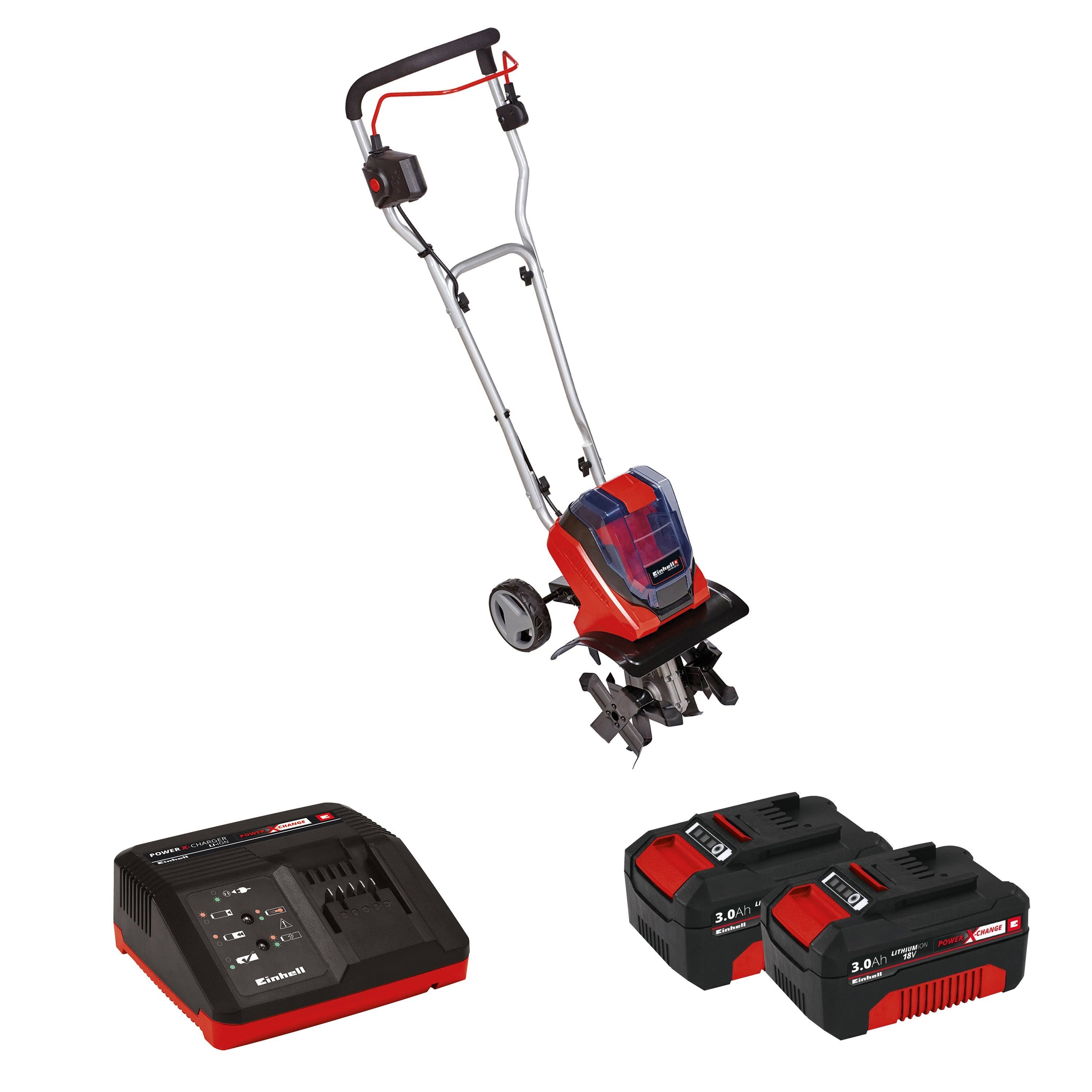 Cordless 8-Inch Tiller with 2X 3.0-Ah Battery and Fast Charger V382