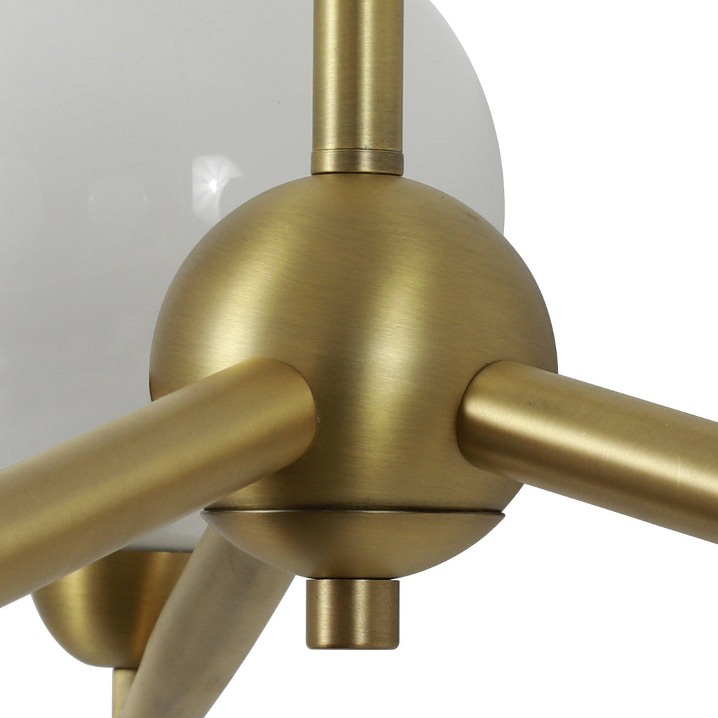 3-Light Glass Semi-Flush Lighting Y578