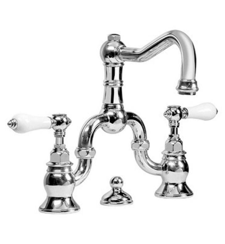 Polished Chrome Widespread Bridge Lavatory Faucet P1372
