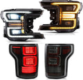 LED Projector Headlights with Smoked Taillights with Red Turn Signal Lights G32096