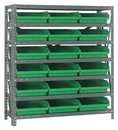 Black 18 Bin Shelving System S30243