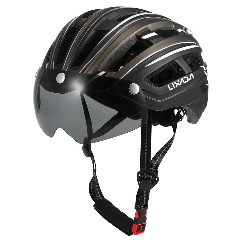 Mountain Bike Helmet with Back Light Detachable Magnetic Visor H34510