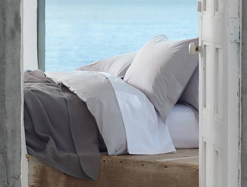 Organic 300 Percale Duvet Cover, Full/Queen - Pewter R621