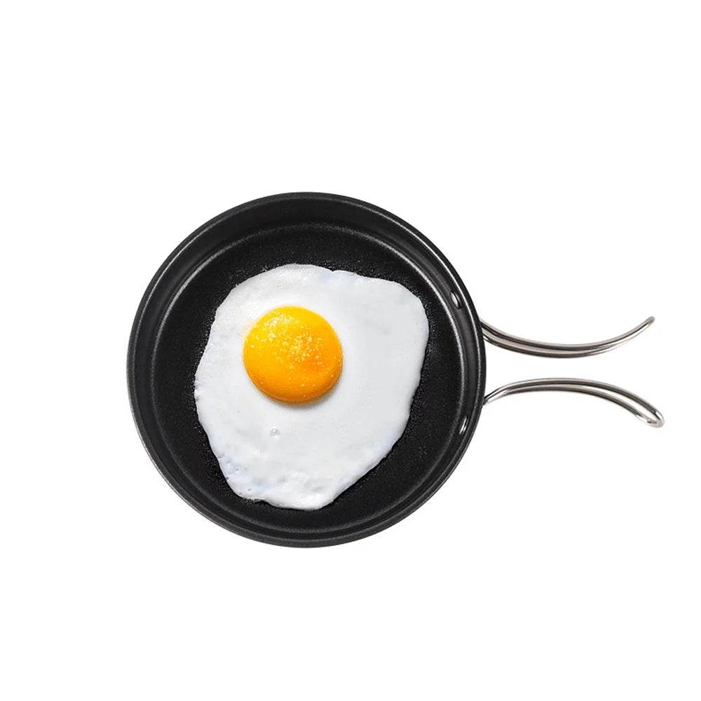 Stainless Steel Camping Cookware Set with Pot Frying Pan Kettle L932748