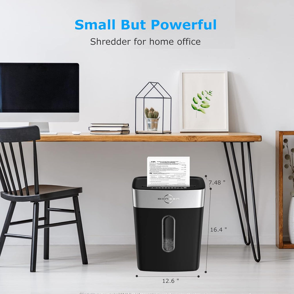 8-Sheet Crosscut Paper Shredder with 4 Gallons Wastebasket, Pack of 2 I69065
