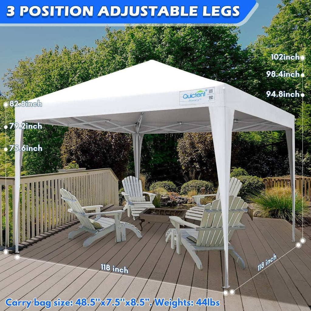 8x8 Pop up Canopy Tent with Sidewalls Waterproof Enclosed Gazebo Shelter D337012