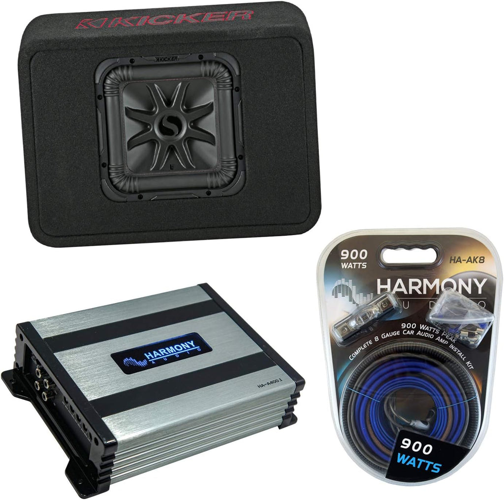 10 Truck Sub Box Bundle with Amplifier & Amp Kit R2115