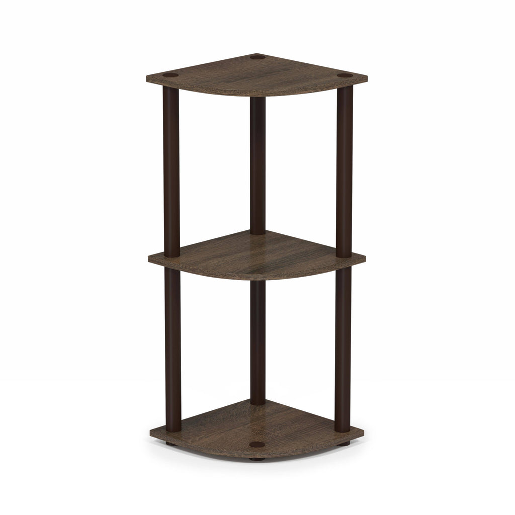 Nesting Table 2pcs Set Cappuccino Chrome Metal U957