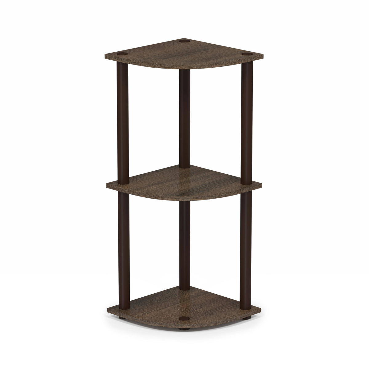 Nesting Table 2pcs Set Cappuccino Chrome Metal U957