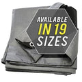 Silver/Black Heavy Duty 8 Mil Waterproof Tarp Cover A9334