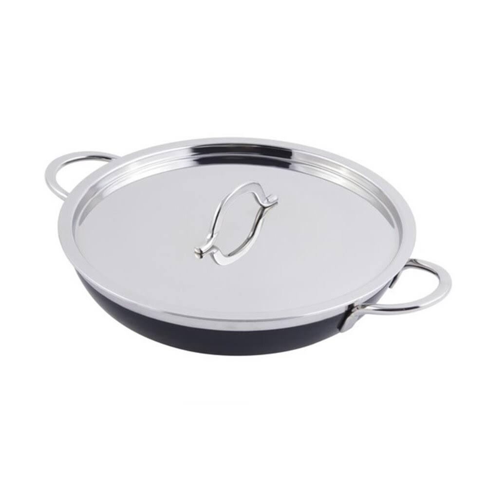 11 x 2.25 in. Black Saute Pan with Cover L29895