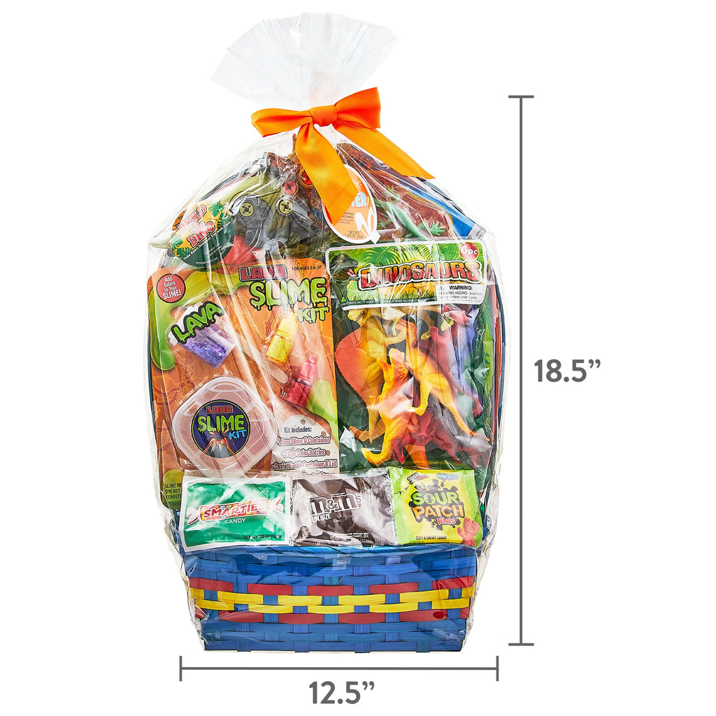 Dinosaur Playset and Candies Easter Basket Gift Set Q828