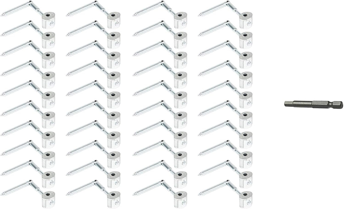 40 Pack Angled Railbolt with 5mm Hex Bit R131125