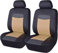 Black Water Blue Leather Car Seat Covers Pack of 2 I96303