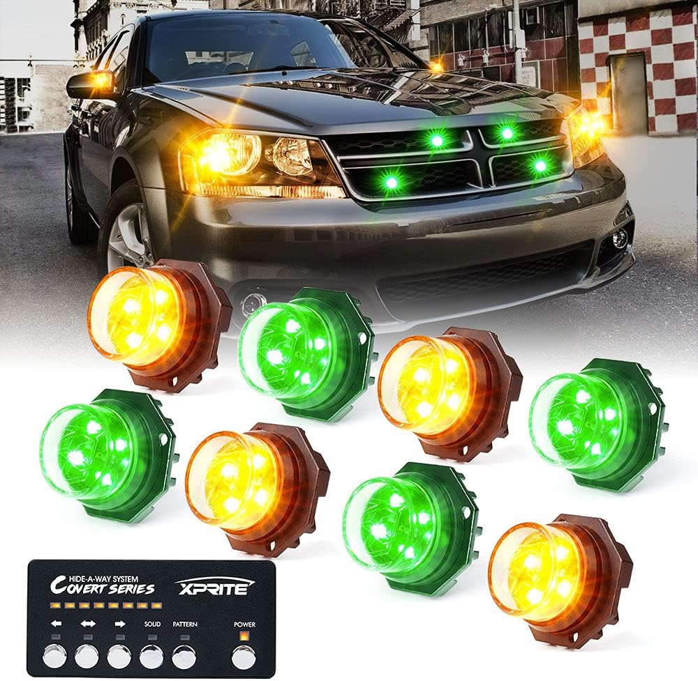 White LED Hideaway Strobe Lights Kit 20 Flash Patterns Z52769