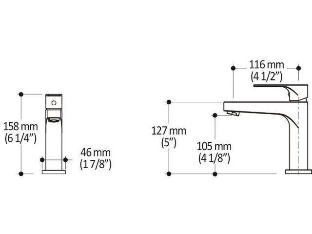 Chrome Single Hole Bathroom Faucet Z655
