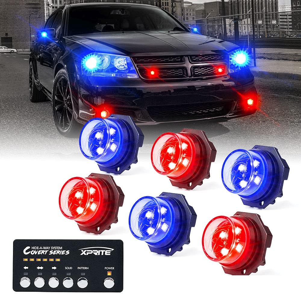 White LED Hideaway Strobe Lights Kit 20 Flash Patterns Z52769