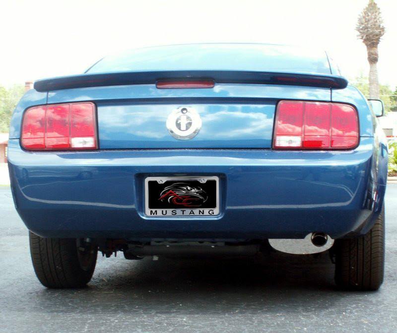 Black Orange Mustang License Plate Frame Y29916
