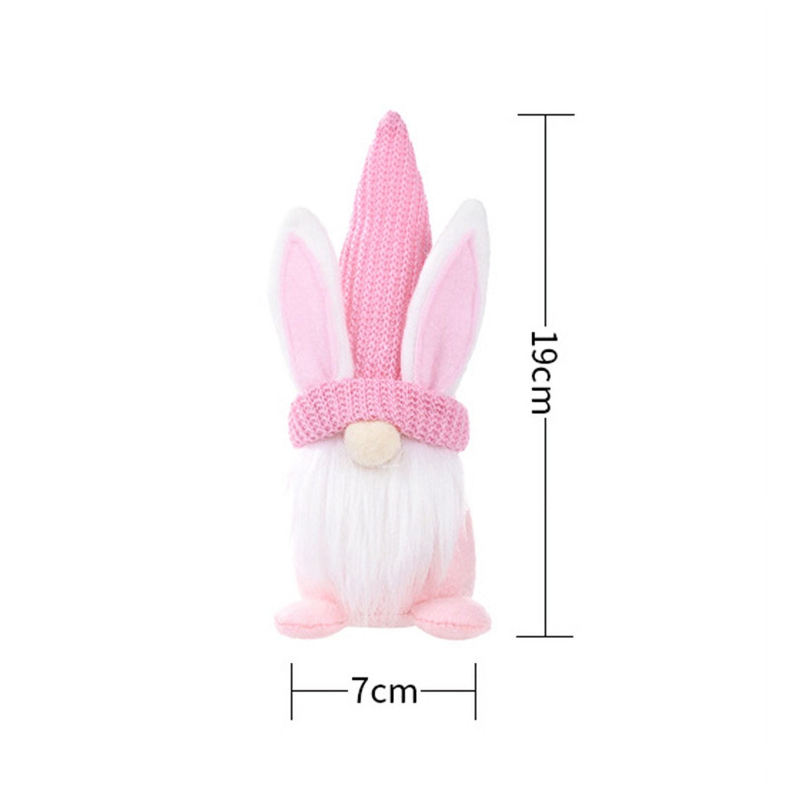 Easter Gnomes Decorations, 2 Pack Bunny Tiered Tray Plush Gnome Decor Handmade Swedish Tomte Elfs Dwarf Rabbit Doll A8646