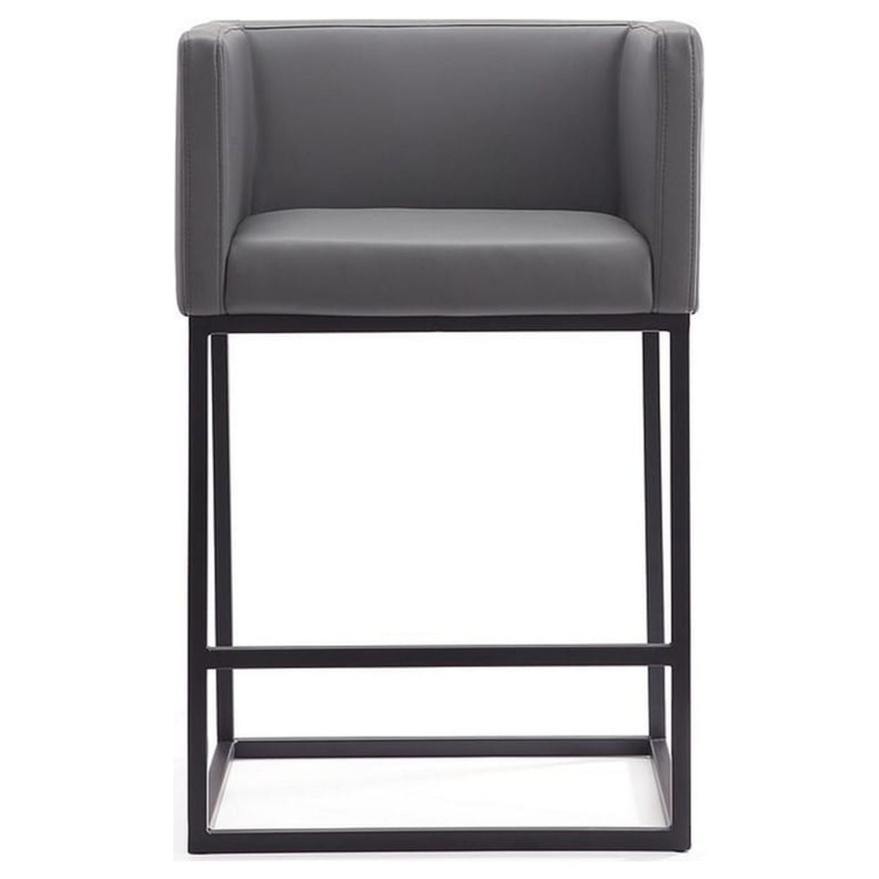 Faux Leather Counter Stool in Gray D826349