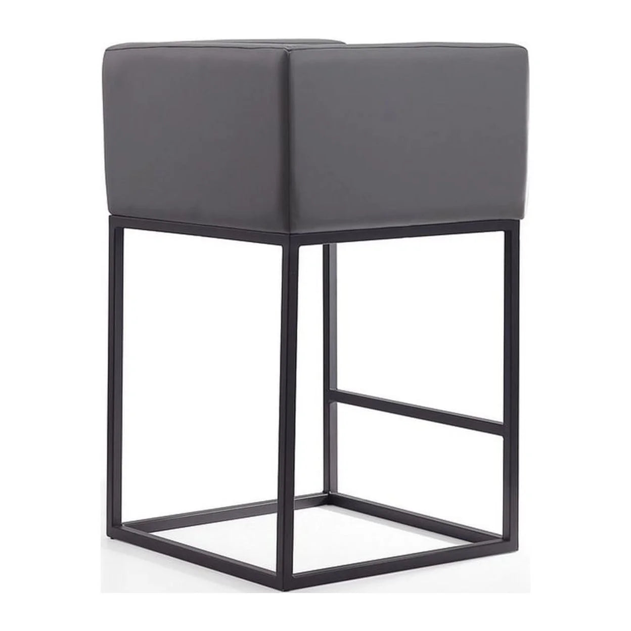 Faux Leather Counter Stool in Gray D826349