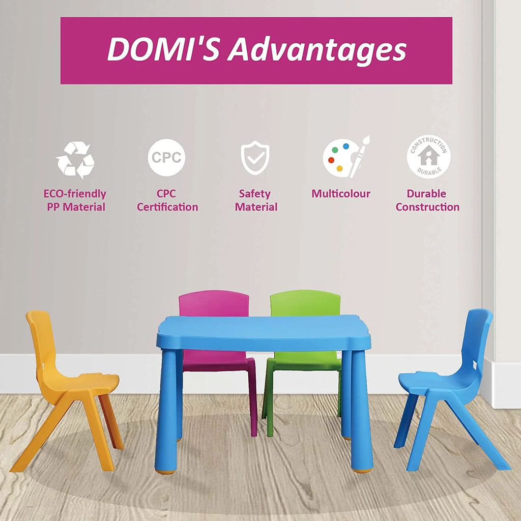 5 Pieces Plastic Toddler Kids Table and Chair Set G3349