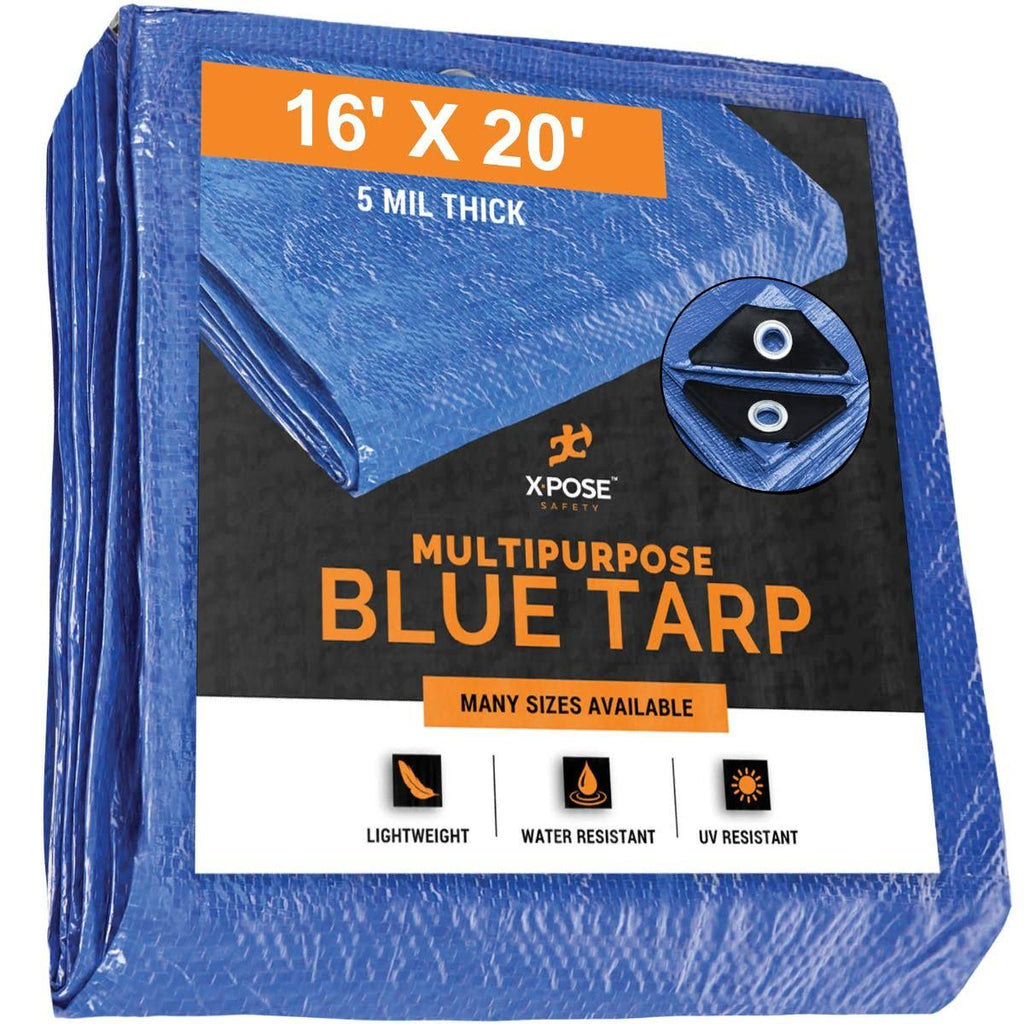 Blue Poly Tarps 16 x 20, Case of 8 W99336