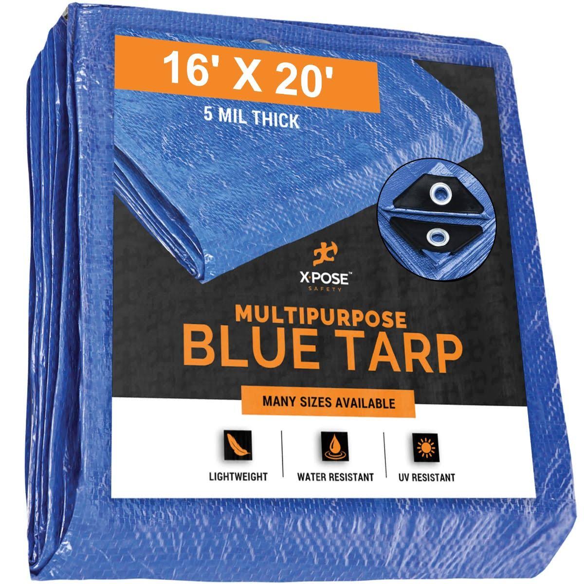 Blue Poly Tarps 16 x 20, Case of 8 W99336