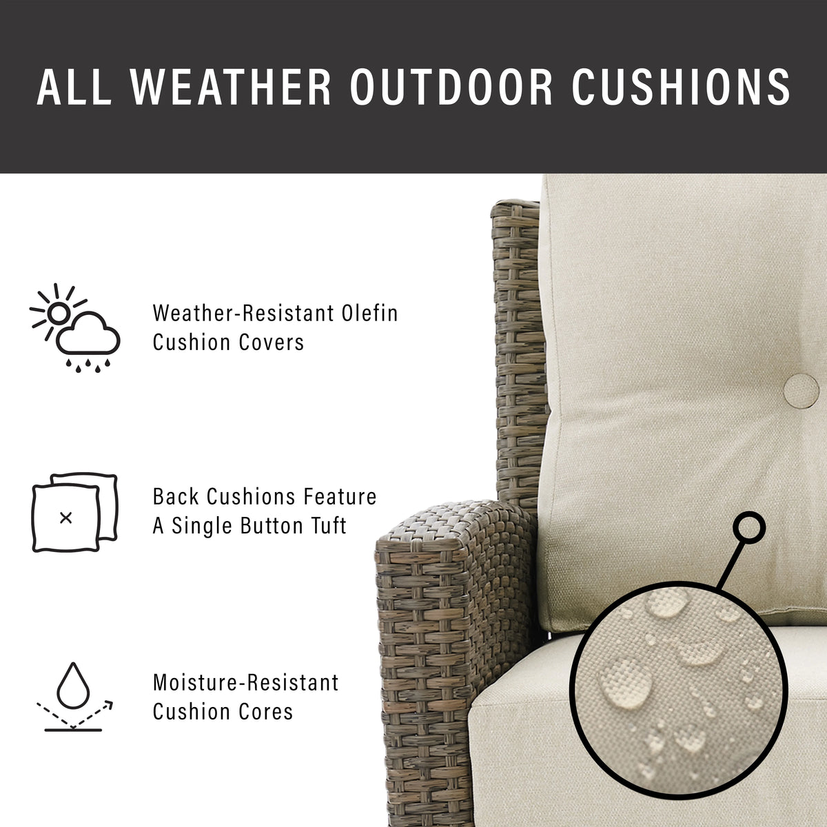 Outdoor Wicker Sofa Y872336
