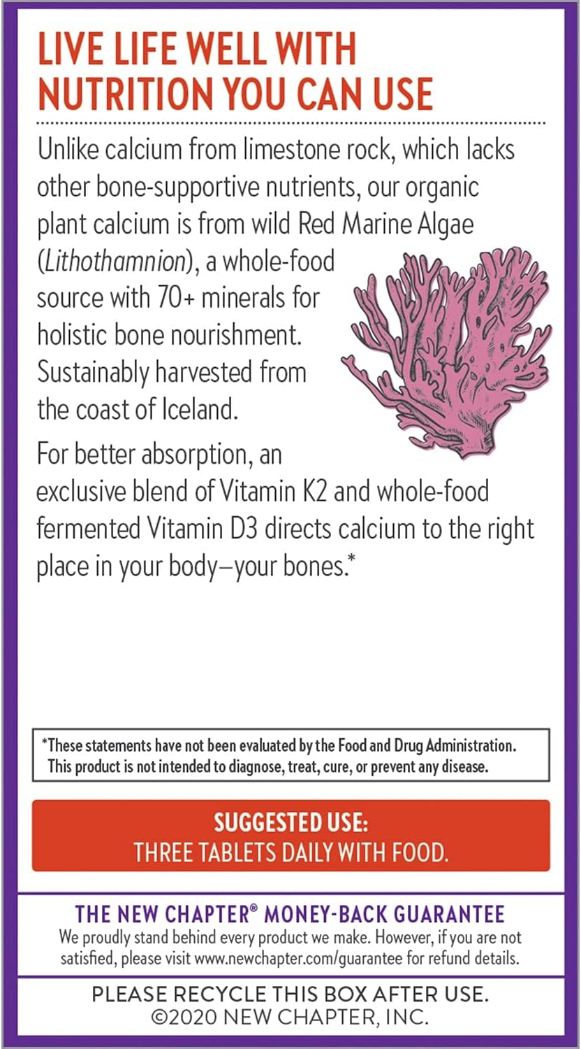 Calcium Supplement with Vitamin K2 + D3 + Magnesium, Vegetarian, Gluten Free, 180 Count, Pack of 2 Y63135